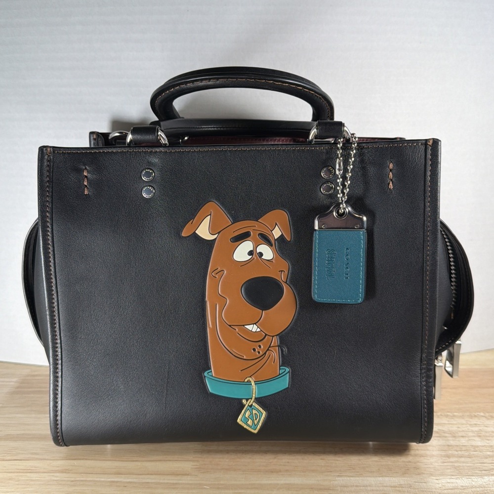 COACH x SCOOBY-DOO! Rogue 25 Limited Edition Black Satchel Shoulder Bag Auth